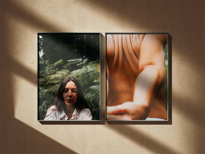 Poster Mockup “forest” for Praxis Ganzheit, combining a holistic and modern design