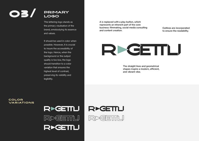 Primary Logo Design for Gian Ragettli created as part of the brand identity and strategy