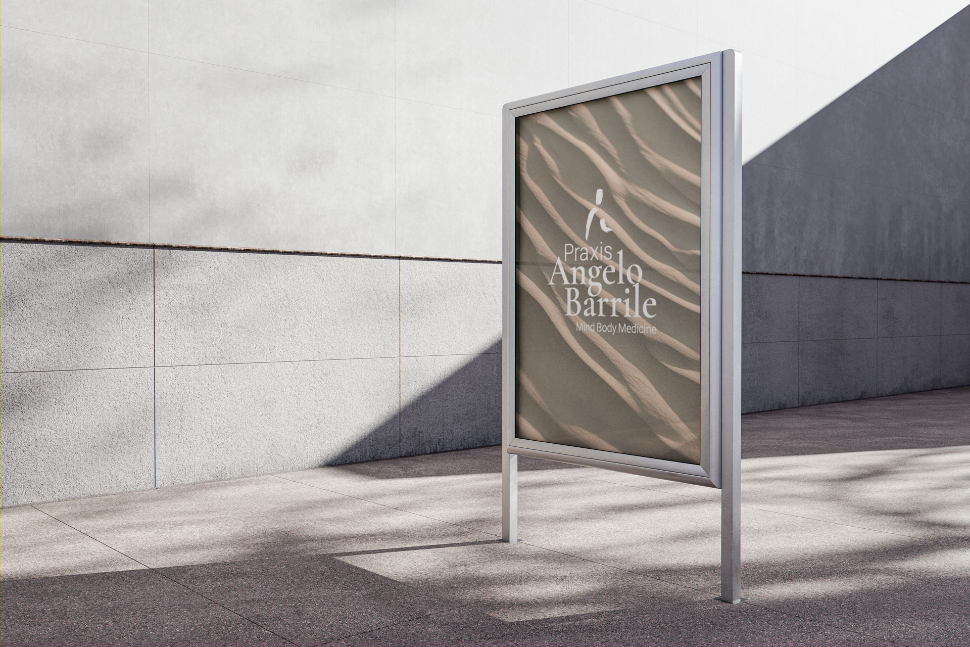 Poster mockup for Praxis Angelo Barrile by Nicole Weber Designs
