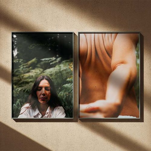 Poster Mockup "forest" for Praxis Ganzheit, combining a holistic and modern design