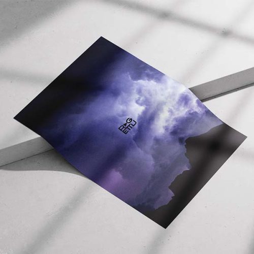 Poster mockup "thunder" for Gian Ragettli, designed to capture sporty vibes and the innovative essence of the brand, highlighting action sports and social media influence.